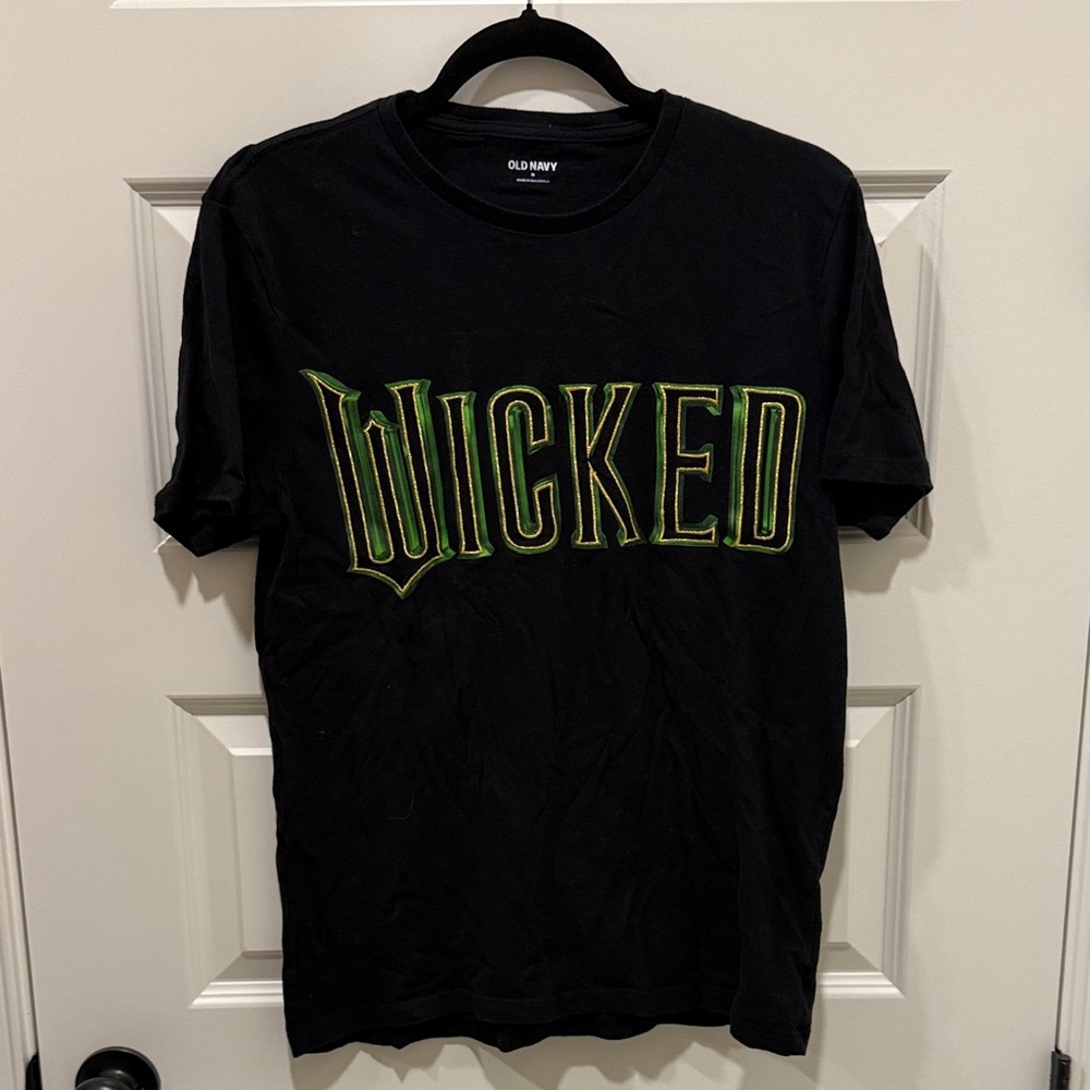Old Navy Black and Green 'Wicked' Tee